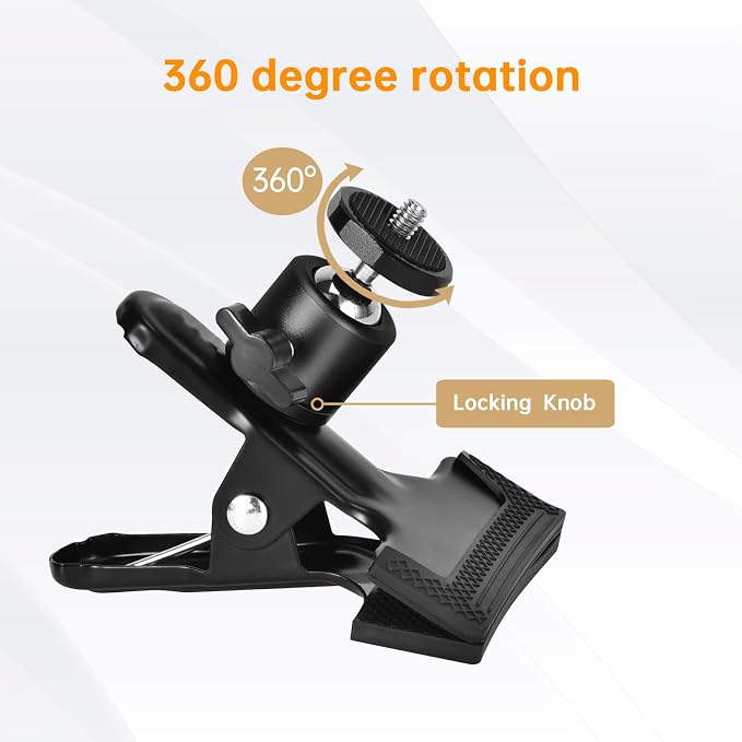 UTEBIT 2 Pack Tripod Camera Mount Clip with 360 Swivel Mini Ballhead, Black - Image 4