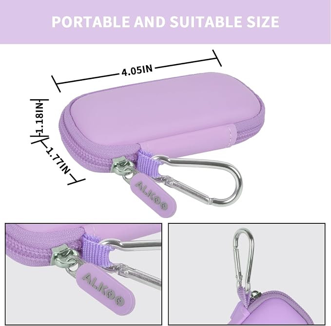 USB Flash Drive Case, SD Card/Thumb Drive/Memory Cards Holder, Bag Only | SDXC/SDHC Storage, Electronic Accessories Organizer for SanDisk / for Samsung, for Students/IT/Office/School/Travel, L-Purple - Image 3