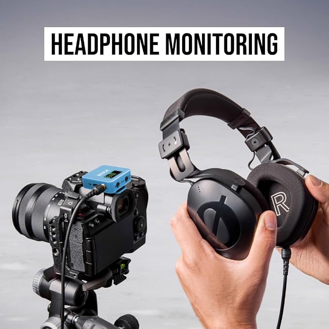 RØDE Wireless GO (Gen 3) – Compact Wireless Mic – Pristine Audio, 32-bit Float Recording, Automatic Level Control, for Phones, Cameras and Computers (Blue) - Image 6