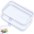 Clear Hard Shell Zipper Case Pencil Case Pouches for Cosmetic Storage Organizer(S+S) by Dressica