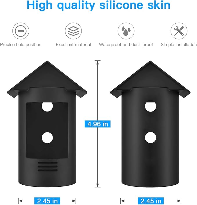 HOLACA Protective Case Silicone Cover for Ring Stick Up Cam (3rd Gen) | Black, Official Use, Weatherproof, Anti-Scratch Skin, Full Protection - Image 5