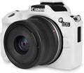 Rieibi EOSR50 EOS R50 Case, Soft Silicone Protective Case for Canon EOS R50 EOSR50 Vlogging Camera, Lightweight EOS R50 Camera Case Grip Cover Body Skin - White by Rieibi