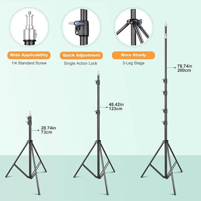 Torjim Softbox Lighting Kit - 30"X30" Professional Photography Lighting for Filming, Model Portrait, Product & Fashion Photography - Image 3