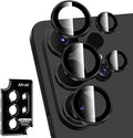 for Samsung Galaxy S26 Ultra Camera Lens Protector, Individual Metal Ring Tempered Glass Lens Cover, [Strong Adsorption] Scratch Resistant Ultra-Thin HD Clear Lens Cover, 1 Set-Black Ring by Btscase