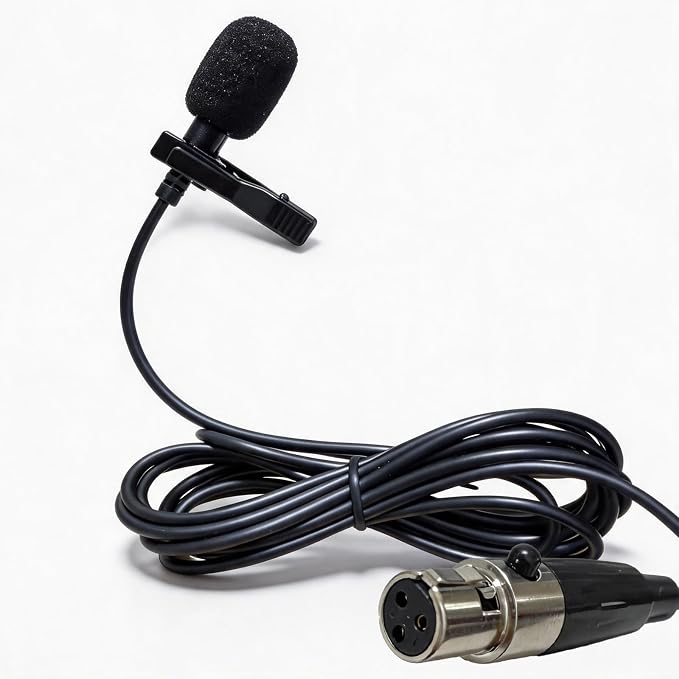 Replacement Lavalier Microphone Compatible with AKG Wireless Bodypacks–Condenser Lapel Mic with TA3F Mini 3-Pin Connector for AKG Bodypacks Transmitters for Singers, Speakers,Performers by EMHFLYFN