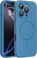 miracase Magnetic for iPhone 16 Pro Max Case, [Soft Anti-Scratch Microfiber Lining], Compatible with MagSafe, Liquid Silicone Case Shockproof Drop Protection Phone Case for 16 ProMax,Capri Blue | Compatible with MagSafe, Soft Microfiber Lining, Premium... by Miracase