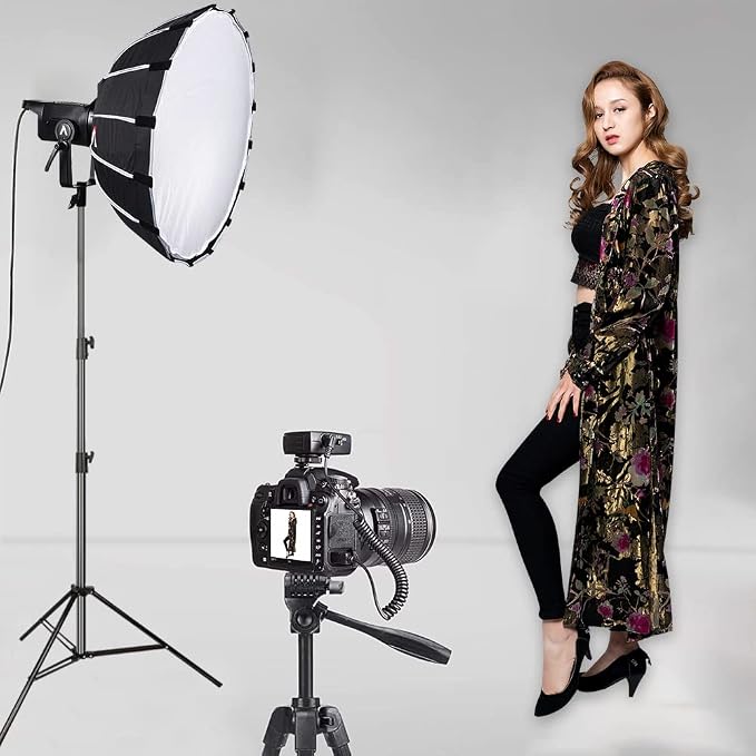Aluminum Alloy Light Stand 9.5 Feet/2.8m Adjustable Spring Cushioned Photography Tripod for Photo Studio Speedlight Flashes, Ring Light, Photographic Equipments Thickening Flash Stand, 2 Pack - Image 6