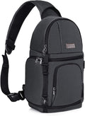 MOSISO Camera Sling Bag, DSLR/SLR/Mirrorless Camera Case Camera Backpack | Shockproof Photography Bag with Tripod Holder&Removable Modular Inserts Compatible with Canon/Nikon/Sony/Fuji, Space Gray by MOSISO