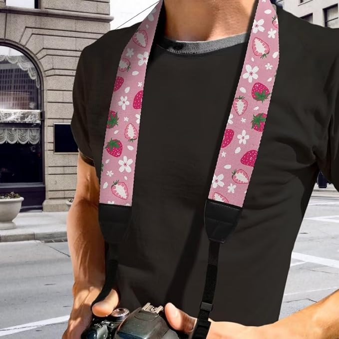 Coldinair Black Adjustable Camera Strap Universal Neck & Shoulder Soft Padded Strap for All DSLR Cameras,Binoculars - Image 2