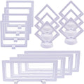 14 Pcs 3D Floating Display Case Floating Frame Display Holder Stands Transparent PE Jewelry Storage Box for Challenge Coin Medal AA Medallions (White) by Unknown