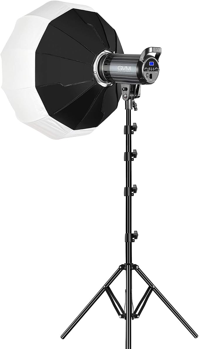GVM 100W Bi-Color LED Video Light, Photography Lighting with Bowens Mount, APP Control System, Lantern Softbox Video Lighting Kit for YouTube Outdoor Studio, Dimmable 3200K-5600K, CRI 97+ by GVMGreatVideoMaker