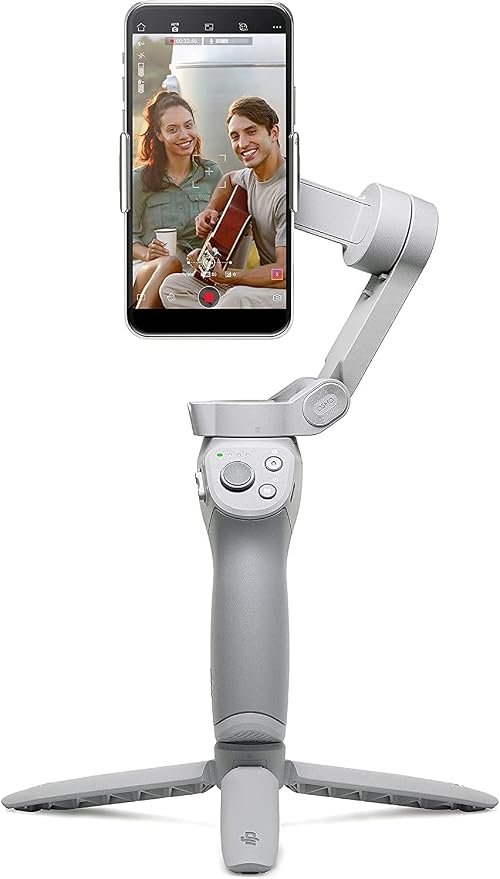 DJI OM 4 SE - 3-Axis Smartphone Gimbal Stabilizer with Tripod, Magnetic Design, Portable and Foldable, ActiveTrack 3.0, Story Mode, Vlogging Stabilizer, YouTube TikTok Video, for Android and iPhone by Unknown