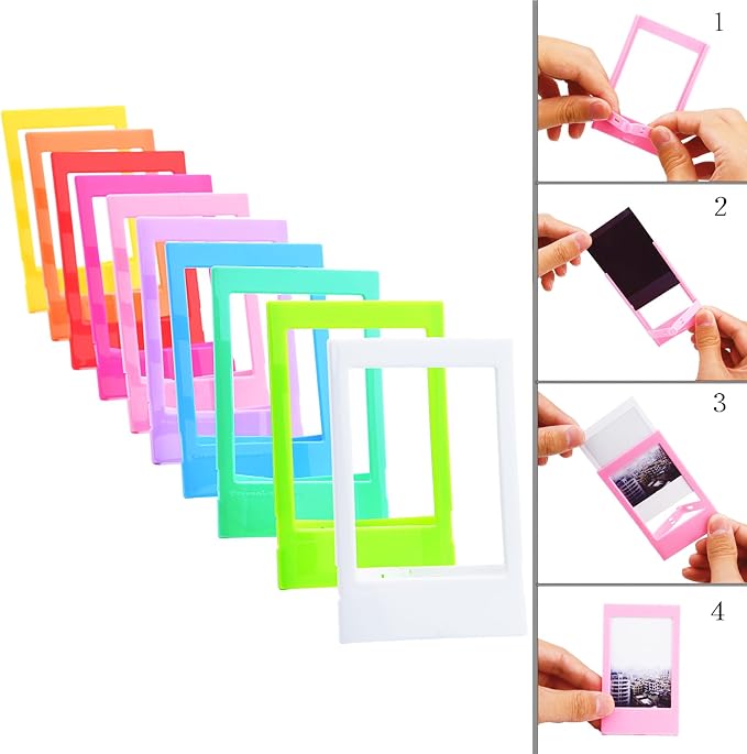 Sunmns Accessories Bundle Kit Compatible with Fujifilm Instax Mini 13 12 11 9 8 90 70 Instant Camera, Include Album, Film Stickers, Photo Frames, Hanging Frame, Strap (Bright Purple) - Image 6