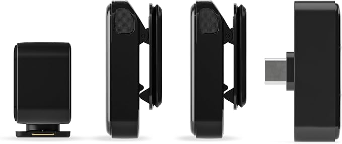 RØDE Wireless Micro - Compact Wireless Microphone Camera Kit, Two Mics with Camera Receiver, Smartphone Receiver, and Charge Case for Content Creation - USB-C, Black | 2.4 GHz digital signal with GainAssist and charging case for cameras, smartphones an... - Image 2