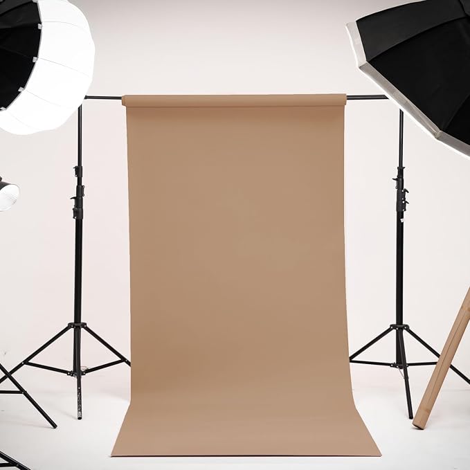 Kate Seamless Paper Backdrop for Photography Wheat Photo Backdrop Paper (106.8''x32.8' Wheat) - Image 2