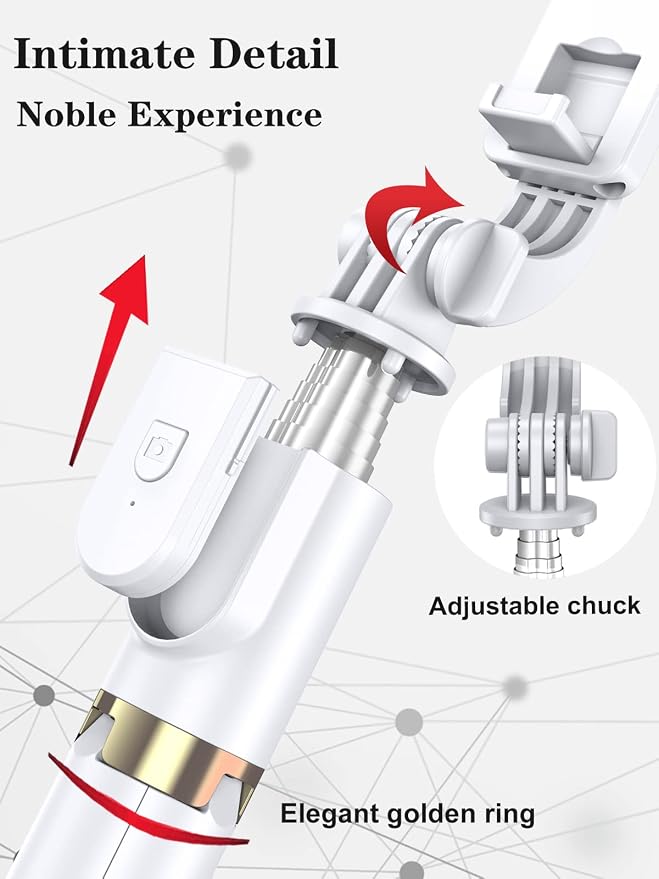 Selfie Stick Tripod with Wireless Remote, 46'' Cellphone Selfie Stick Tripod with LED Fill Light, for iPhone 16/15/14/14 pro/13/13 Pro/12/11/11 Pro/XS Max/XS/XR/X/8/7 and Android Smartphone(Upgrade) - Image 3