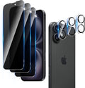 3+3 Pack Privacy Screen Protector Designed for iPhone 16 With 3 Pack Camera Lens Protector,Full Coverage Anti-Spy Tempered Glass Film,9H Hardness,Bubble Free,Easy to Install by Unknown