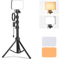 NEEWER Basics LED Video Light Panel Lighting Kit, Bi Color Dimmable Portable Studio Lights with Tripod Stand & Filters, 3200K~5600K CRI 95 750lux for Photography Video Recording Live Streaming, BP66 by Neewer