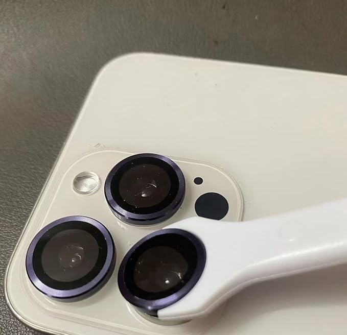 2 Pack Camera Lens Protector Removal Tool for iPhone Glass Lens Alloy Ring Cover Easy Peel Off Remover Cell Phone Kit Accessories - White - Image 4