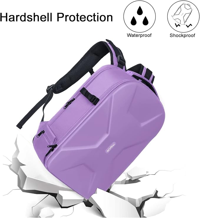 MOSISO Camera Backpack, DSLR/SLR/Mirrorless Photography Camera Bag | 15-16 inch Waterproof Hardshell Case with Tripod Holder&Laptop Compartment Compatible with Canon/Nikon/Sony, Purple - Image 4