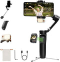hohem iSteady V3 Ultra Gimbal Stabilizer for iPhone Gimbal with AI Tracking | Bi-Fill Light Built-in Extendable Rod & Tripod,Detachable Remote Control,Stabilizer for Video Recording (Black) by Hohem