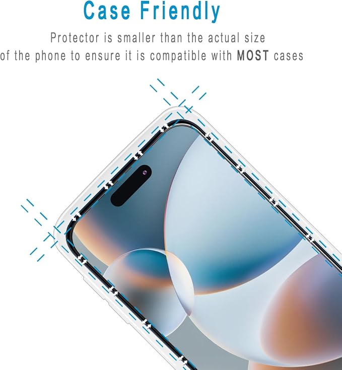 2+2 Pack Screen Protector for iPhone 16 Pro 6.3 Inch Tempered Glass | with Camera Lens Protector, 9H Hardness, Anti Scratch, Bubble Free - Image 6