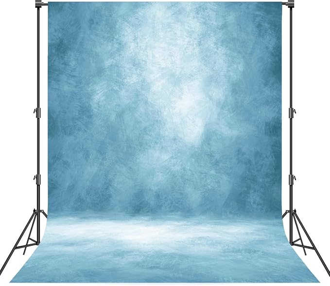 Abstract Photography Backdrop for Photoshoot,8x14ft,Light Blue,No Stand | Professional,Polyester Fabric,Roller Pocket on Top,Vintage Portrait Photo Props Booth Background,Photoshoot Studio by Haboke