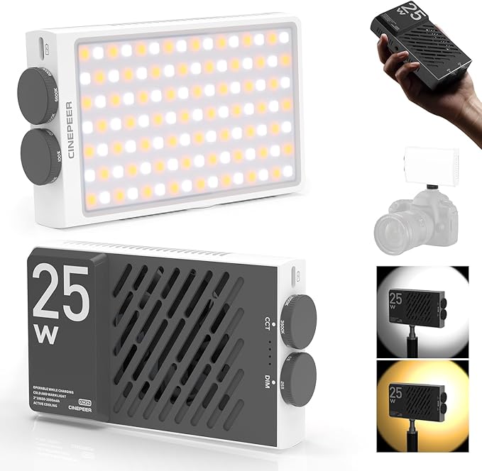 ZHIYUN CINEPEER CM25 25W LED Video Light Pocket-Sized Mini Portable Light by ZHIYUN
