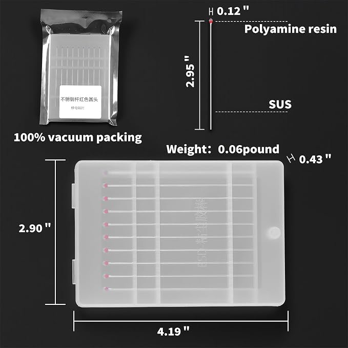 Tiny (2.5mm /0.10 inch) Cleaning Swabs – Effortlessly Clean Camera Sensors, Electronics & PCBs – ESD-Safe, No Residue, No Scratches(Red-10Packs, High Viscosity) - Image 2