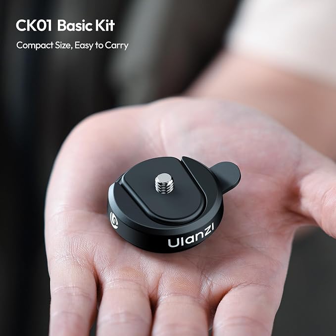 ULANZI CK01 Cka Quick Release Base Set Camera Accessories, Quick Setup Kit | with 1/4'' Screw for GoPro DJI Insta360 AKASO Action Cameras, Small Camera and Lights Super-Quick Switching - Image 3