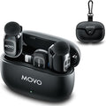 Movo NanoMic Dual Lightning Wireless Microphone for iPhone 14 and Below– Lavalier Mic for iPhone, Great for Vlogging, TikTok, Content Creation by Movo