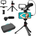 Movo uVlogger- Android/USB-C Compatible Vlogging Kit Smartphone Video Kit Accessories: Tripod, Mount, LED Light and Cellphone Shotgun Microphone for Video Recording for YouTube, Vlog by Movo