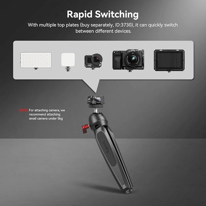 SMALLRIG Quick Release Plate Drop-in Quick Release Camera Mount Adapter | Mini Plate with 1/4" Screw, for Camera Clamp, Super Clamp, Ball Head, Tripod, Magic Arm, Stabilizer, Field Monitor - 3513C - Image 7