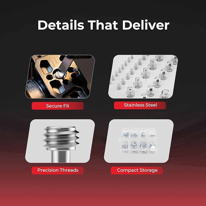 SMALLRIG 35-Piece Stainless Steel Camera Screws Screw Set with Case- 6389 | Includes 1/4"-20, 3/8"-16, M2.5 & M3 Screws, Portable Storage Case, Essential Hardware Kit for Cameras/Cages/Handles - Image 5