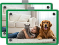 2 Pack Car Picture Holder, Magnetic Sun Visor Photo Clip, Car Picture Frame | 2.36 x 3.54 Green Acrylic Photo Holder, Keeps Photos Secure on your Sun Visor, Personalized Car Interior Display by Nirvany-MakeACoolLifeForU
