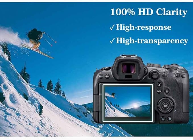 ULBTER Screen Protector for Canon EOS R7/R6 Mark III II I EOS R6 V [3 Pack] | Tempered Glass for EOS R6 V RV EOS R6 EOS R6V 9H EOSR6 EOSR7 0.3mm 9H Hardness Anti-Scrach Anti-Bubble - Image 5