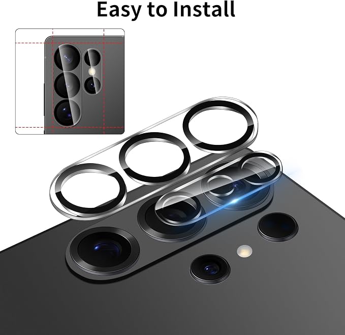 Dengduoduo 3 Pack Camera Lens Protector for Samsung Galaxy S26 Ultra, Tempered Glass Camera Protector Back Lens Cover, Ultra HD, 9H Hardness, Anti-Scratch, Case Friendly[No Affect on Night Shots] - Image 7