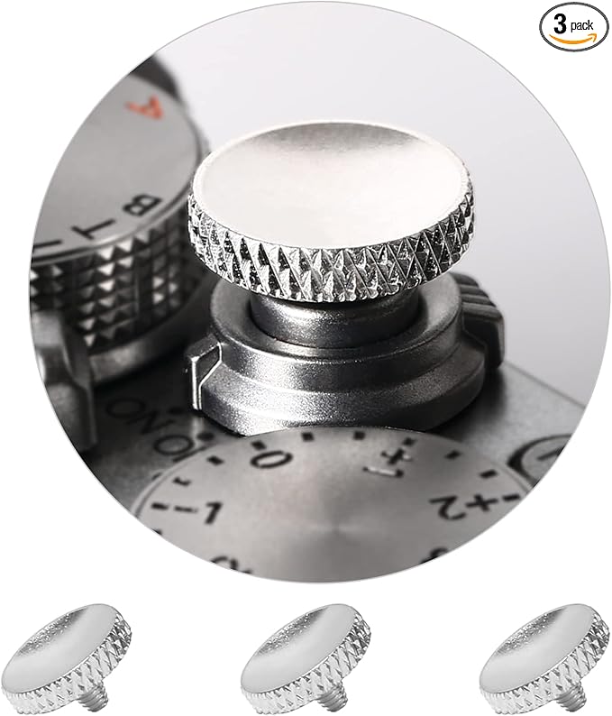 Camera Shutter Button(3 Pack Sliver),Delicate Soft Shutter Release Button by Panzong