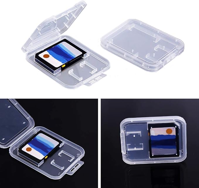 Clear Plastic Memory Card Case Compatible with SD SDHC SDXC Micro SD T-Flash Card (20 PCS) - Image 5