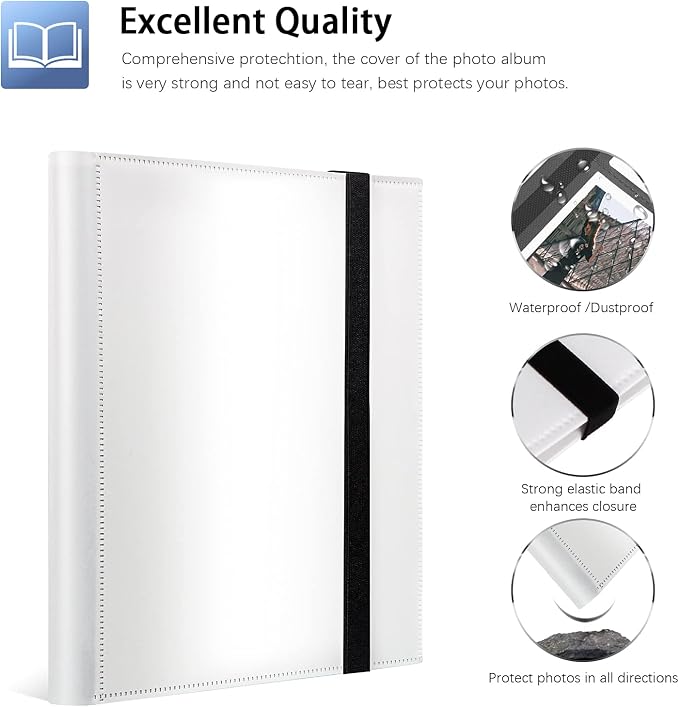 432-Pocket Photo Album for Fujifilm Instax Mini Instant 2x3'' Photos | Fits Polaroid Snap, PIC-300 ,Z2300 Camera, Mini Link Pinter, Photo Book for Birthday, Anniversary, Families Memories, White - Image 4