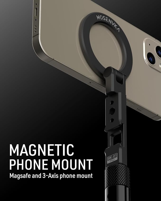 MOSENVKA Magnetic Golf Tripod & Monopod Phone Holder Swing Recording | Adjustable Golf Selfie Stick Tripod Ground Mount to Record Golf Swing Training Aid Compatible with iPhone Android - Image 7