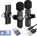Wireless Lavalier Microphone for iPhone7-14, Wireless Clip Mic, Clip on Microphone A3d, for iPhone, iPad, Computer, Zoom Meeting, Video Recording, tiktok by Aisizon