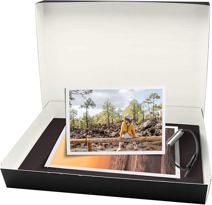 Lineco Museum Archival Storage Box, Drop Front, 16.75x20.75x3 in, Black | Acid-Free with Metal Edge, Preserves Picture Longevity, Organize Photos, Newspapers, Prints, Documents, Crafts, DIY - Image 5