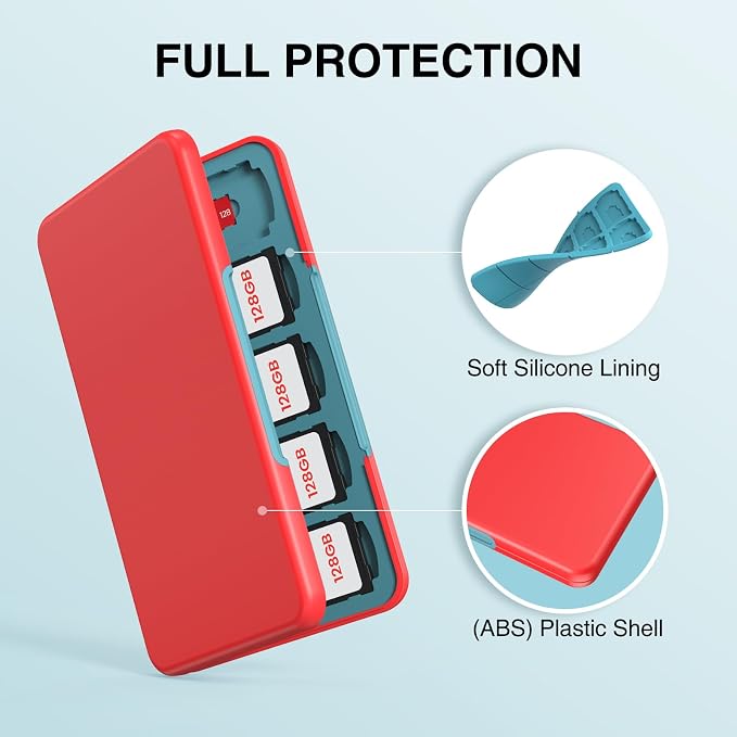 HEIYING SD Card Holder with 40 Precise Slots for SDXC SDHC Micro SD Cards | Portable SD Card Case, Hard ABS Shell with Soft Silicone Lining, Precise Card Slots,Magnetic Closure for Neat Storage - Image 4