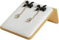 Velvet earring display stands for selling, White earring holder, Gold Jewelry studs organizer【White】 by GemeShou