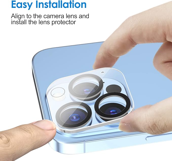 JETech Camera Lens Protector for iPhone 13 Pro Max/13 Pro, 3-Pack | 9H Tempered Glass, HD Clear, Anti-Scratch Protection, Night Shot Compatible, Case-Friendly - Image 4