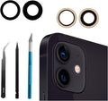 2 Pcs/Set 12/12 Mini Rear Camera Lens Replacement for iPhone 12 / iPhone 12 Mini, Anti-Lens Scratch & Waterproof, Back Glass Camera Lens Cover Replacement with Repair Tool Kit by Peixiong-S-PenHelper
