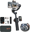 Hohem iSteady M7 Gimbal Stabilizer for Smartphone, 3-Axis Phone Gimbal, Gimbal Stabilizer for iPhone & Android, AI Tracking Sensor with Fill Light, 1.4" Detachable Touchscreen Remote Control by Hohem