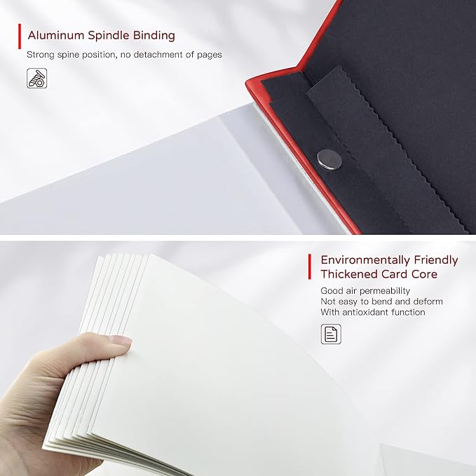 Popotop Large Photo Album Self Adhesive 4x6 5x7 8x10 Scrapbook Album DIY Picture Book,Gifts for Mom,Family Baby and Wedding,with Metal Pen and Plastic Board - Image 7
