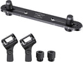 Stereo Array Spacing Mic Bar, Portable Dual Microphone Mount, Precision ORTF XY Stereo Bar, Lightweight Mic Holder for Podcast, Field Recording, 1/4”, 3/8” & 5/8” Thread Adapter Fits Most Mic Stands by Jidinung-Kubeisi